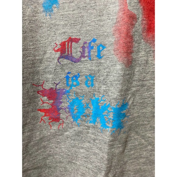 Eleven Paris Life is a Joke Paint Splatter Neck Short Sleeve Men's T-Shirt XXL - Picture 9 of 11